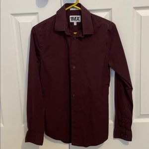 Express men’s 1MX dress shirt EGGPLANT